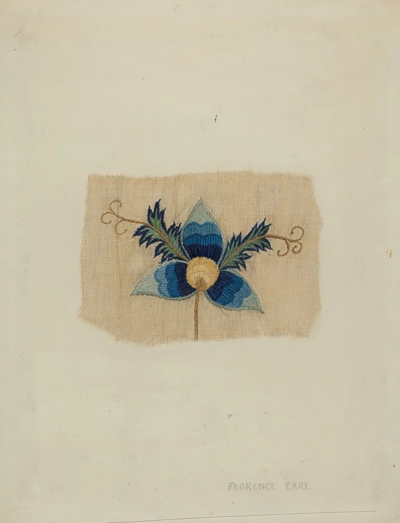 Fragment Of Bed Curtain