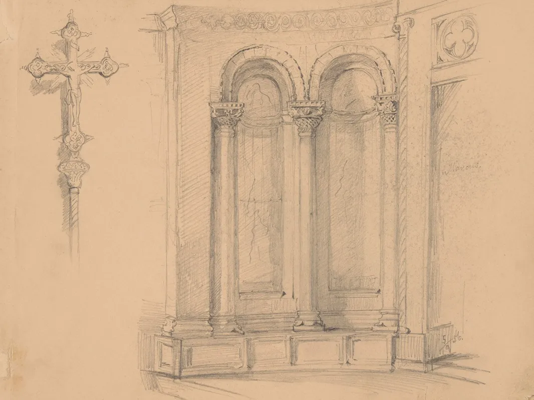 Fragment Of The Interior Of St Marks Church In Venice Wall Art by Józef Simmler - High-Resolution Digital Print
