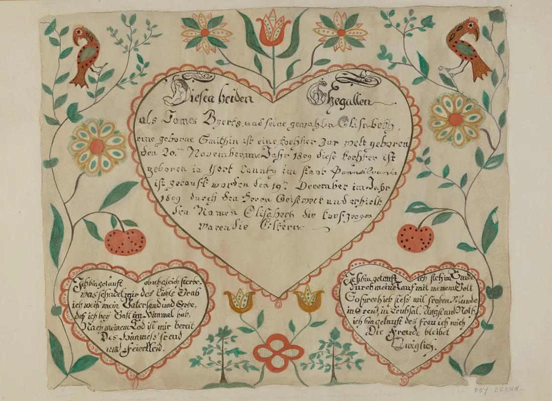Fraktur 6 Wall Art by Roy S. Brown - High-Resolution Digital Print