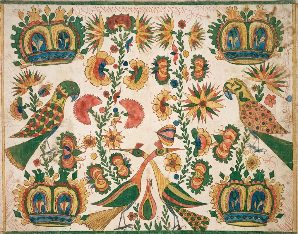 Fraktur Wall Art by Johann Heinrich Otto - High-Resolution Digital Print