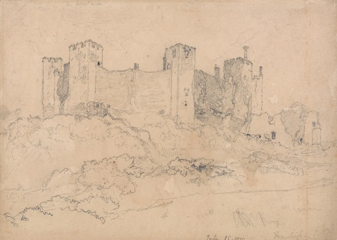 Framlingham Castle Suffolk Wall Art by John Sell Cotman - High-Resolution Digital Print
