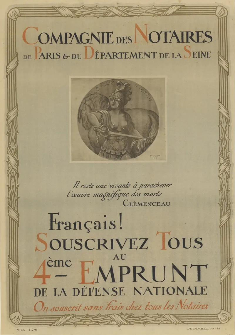 Francais Souscrivez Tous Au 4eme Emprunt De La Defense Nationale