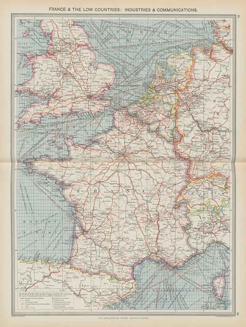 France And The Low Countries Industries And Communications