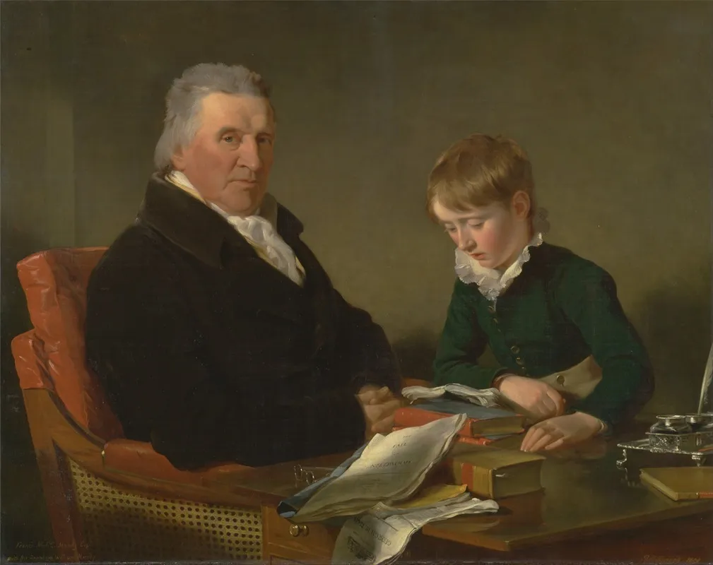 Francis Noel Clarke Mundy And His Grandson William Mundy Wall Art by Ramsay Richard Reinagle - High-Resolution Digital Print