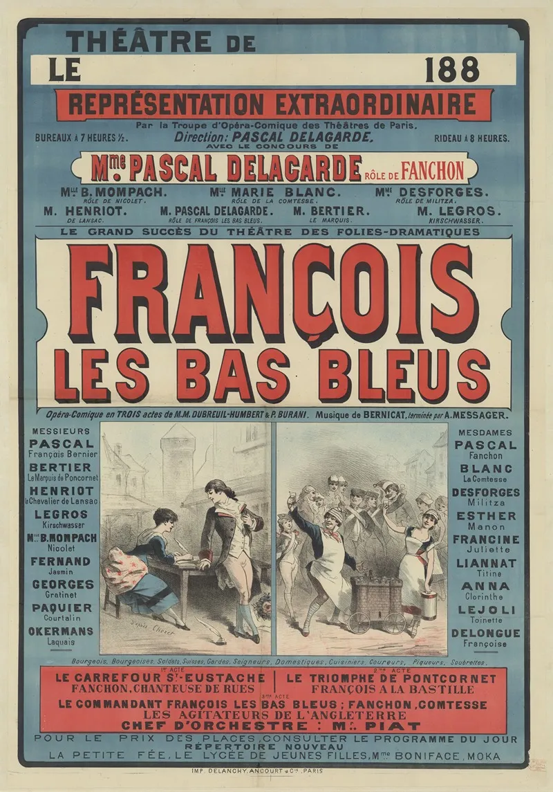 Francois Les Bas Bleus Wall Art by Edward Ancourt - High-Resolution Digital Print