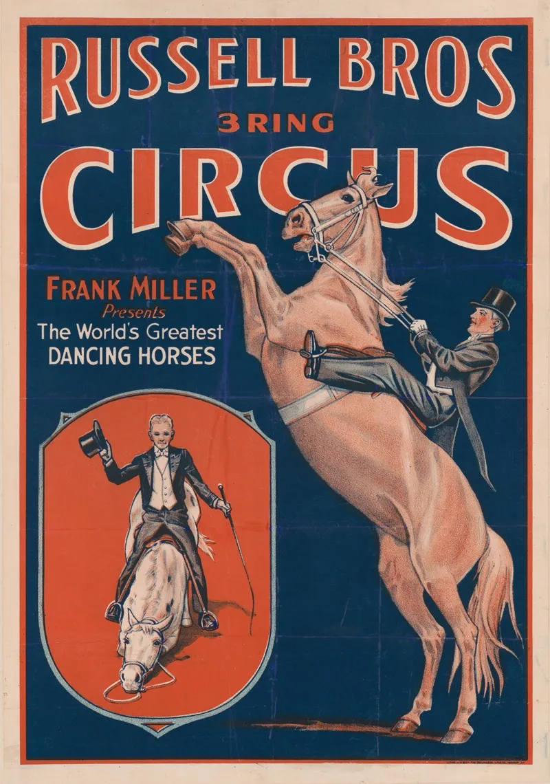 Frank Miller Presents The Worlds Greatest Dancing Horses Wall Art by Donaldson Lith. Co - High-Resolution Digital Print