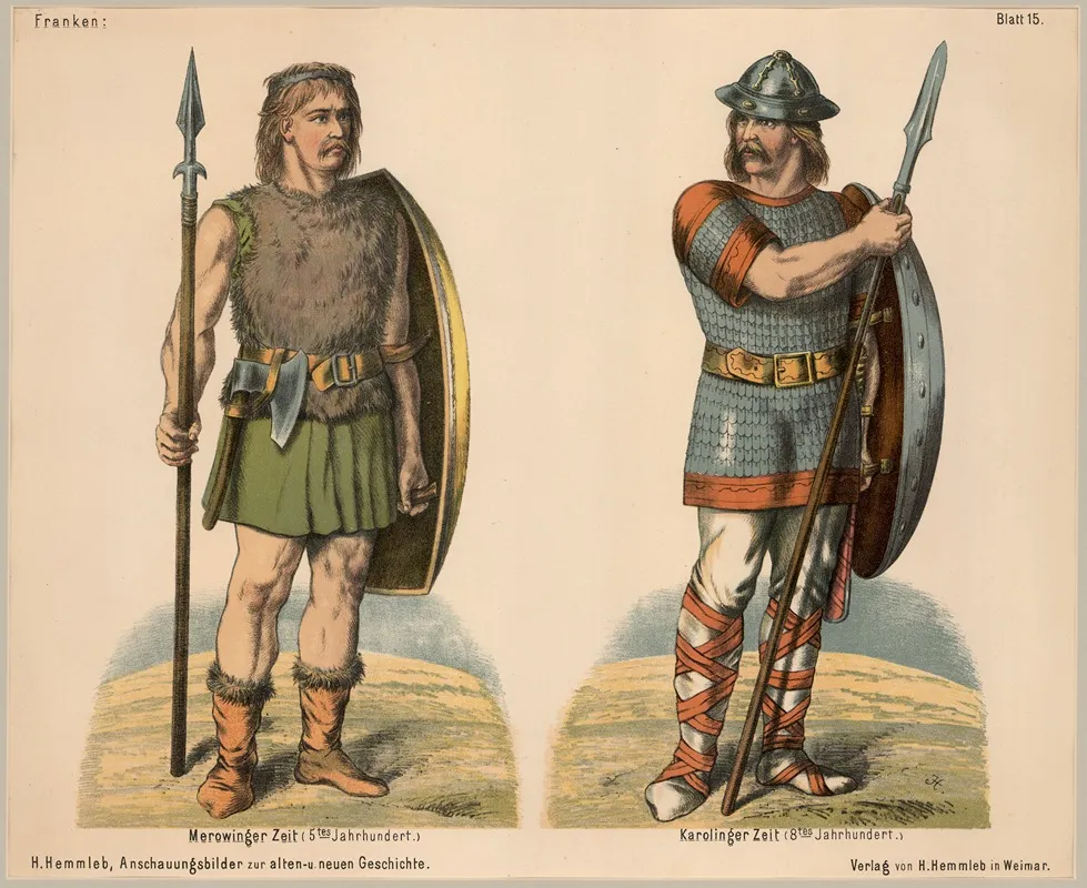 Franken Merowinger Zeit 5tes Jahrhundert Karolinger Zeit 8tes Jahrhundert Wall Art by H. Hemmleb - High-Resolution Digital Print