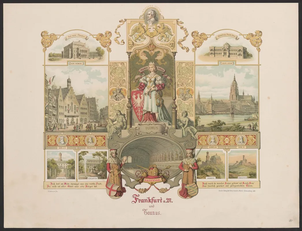 Frankfurt Am Main Und Taunus Wall Art by Caspar Scheuren - High-Resolution Digital Print
