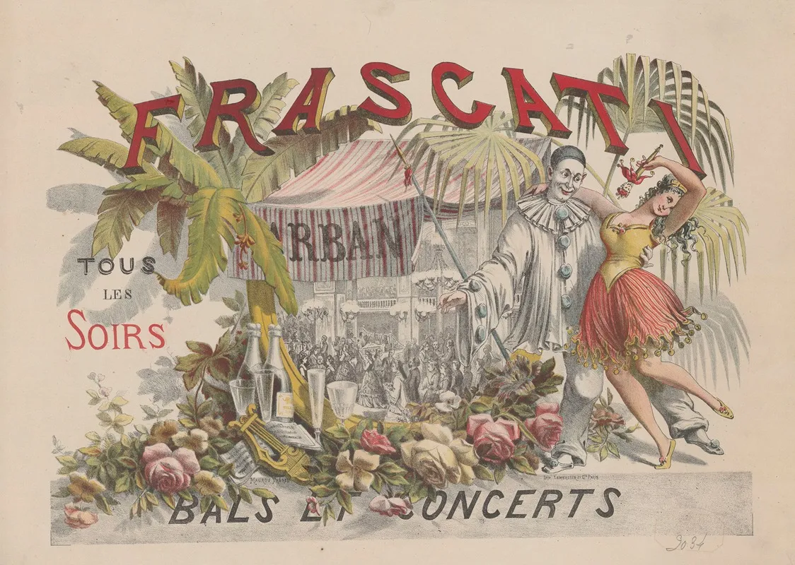 Frascati Tous Les Soirs Bals Et Concerts Wall Art by Paul Maurou - High-Resolution Digital Print