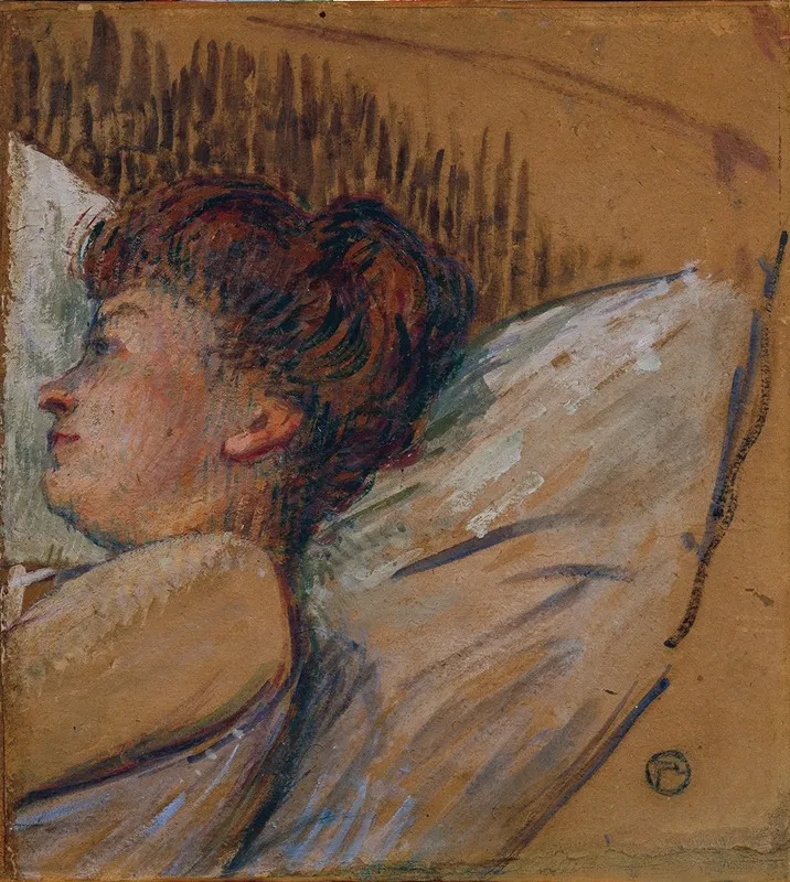 Frau Im Bett Wall Art by Henri de Toulouse-Lautrec - High-Resolution Digital Print