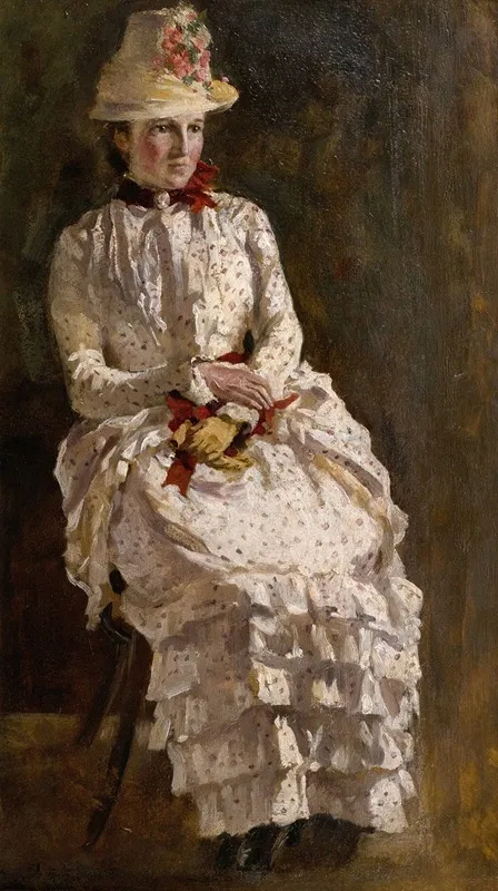 Frau Im Sommerkleid