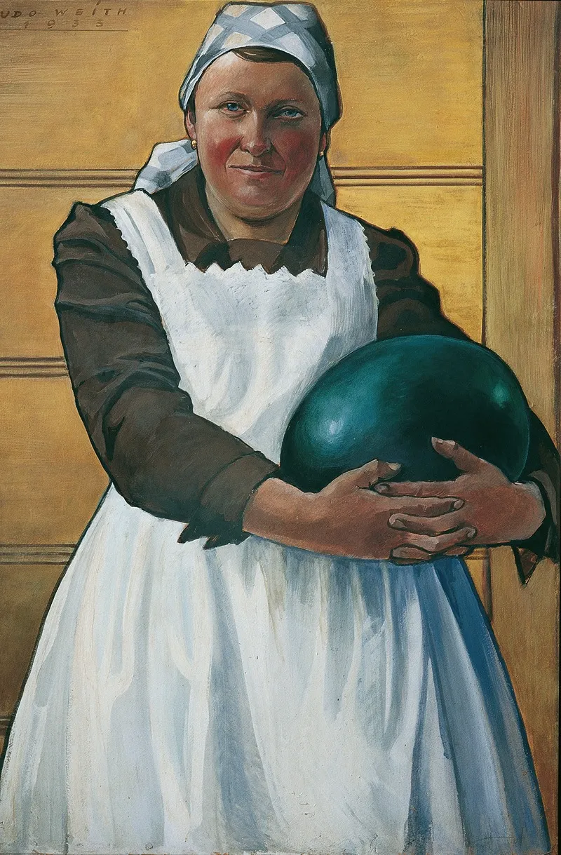 Frau Mit Melone Wall Art by Udo Weith - High-Resolution Digital Print