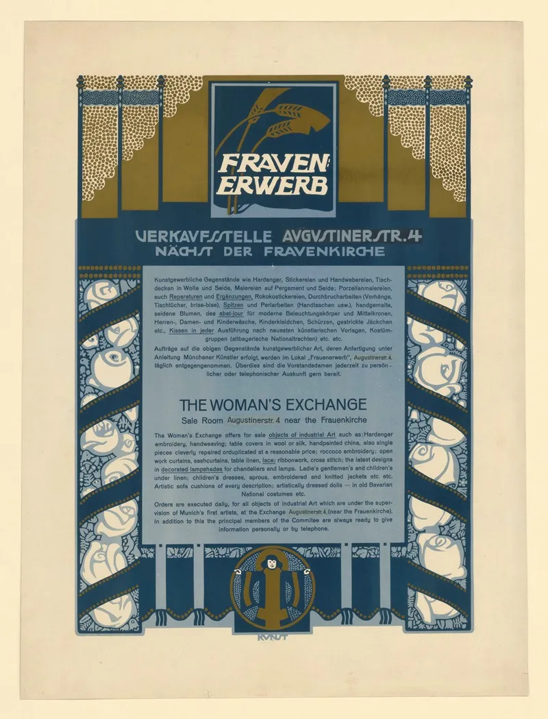 Frauenerwerb Womens Exchange Wall Art by Carl Kunst - High-Resolution Digital Print