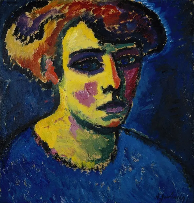 Frauenkopf Head Of A Woman Wall Art by Alexej von Jawlensky - High-Resolution Digital Print
