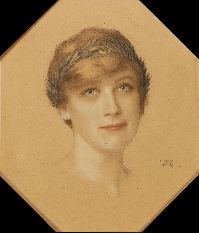 Frauenportrat 3 Wall Art by Franz von Stuck - High-Resolution Digital Print