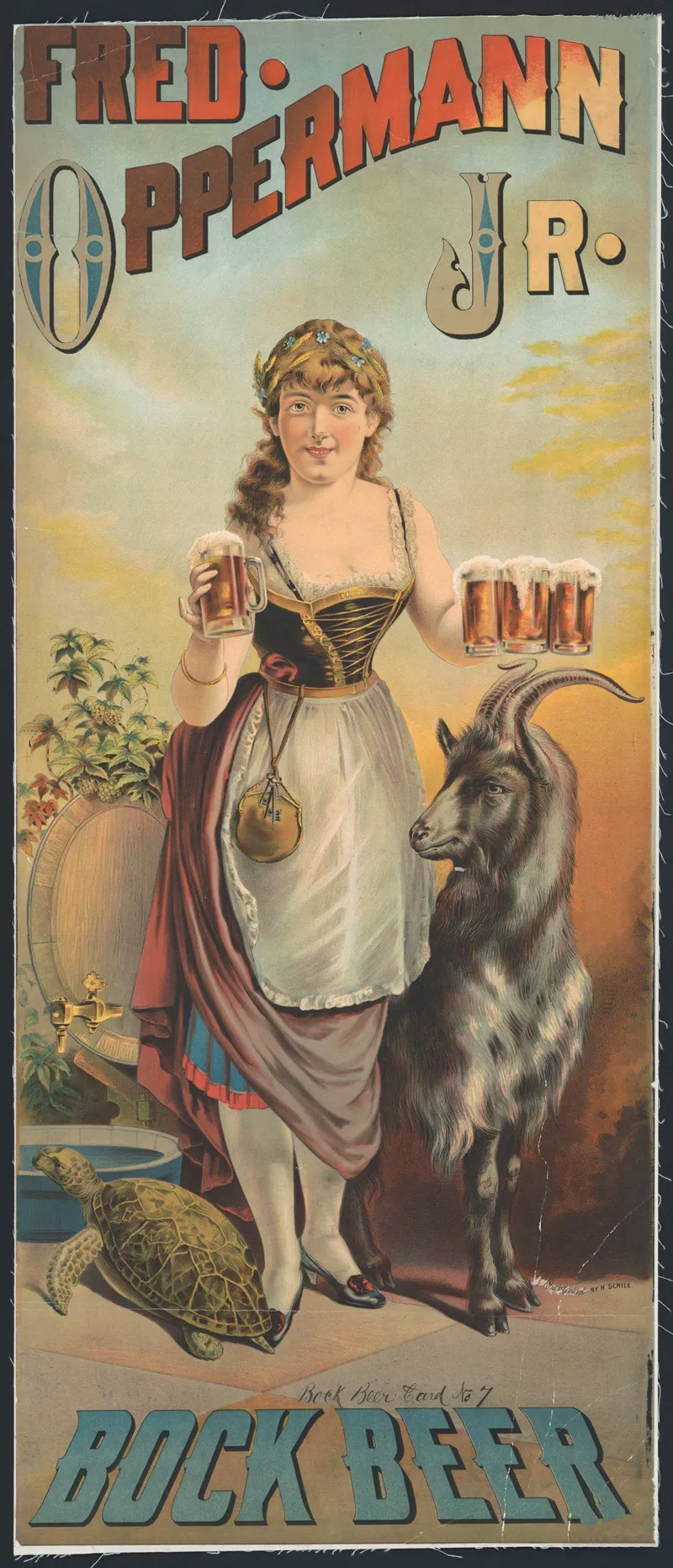 Fred Opperman Jr Bock Beer Bock Beer Card No 7 Wall Art by Henry Jerome Schile - High-Resolution Digital Print
