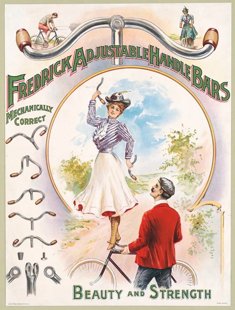 Frederick Adjustable Handle Bars Mechanically Correct Beauty And Strength Wall Art by Gray Litho. Co - High-Resolution Digital Print