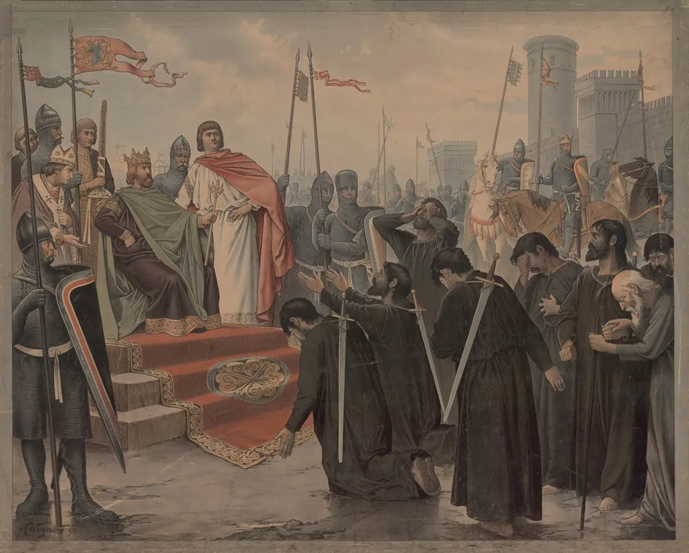 Frederick Barbarossas Destruction Of Milan 1162 Wall Art by Alexander von Wagner - High-Resolution Digital Print