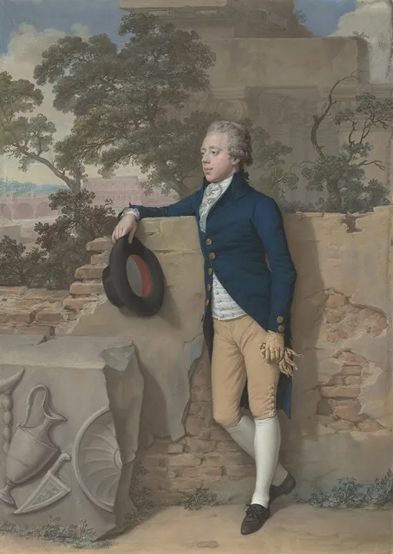 Frederick North Later Fifth Earl Of Guilford In Rome Wall Art by Hugh Douglas Hamilton - High-Resolution Digital Print