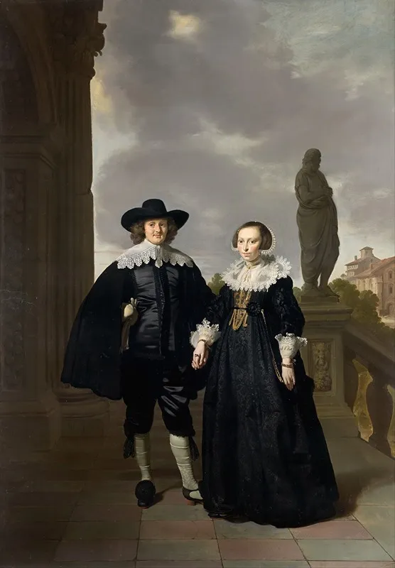 Frederick Van Velthuysen And His Wife Josina Wall Art by Thomas de Keyser - High-Resolution Digital Print