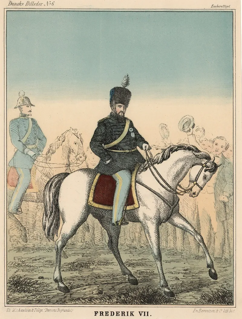 Frederik Vii Til Hest Wall Art by Emil Bærentzen - High-Resolution Digital Print