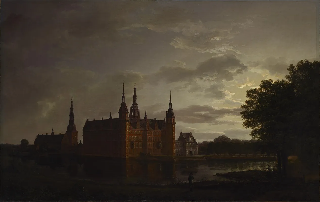 Frederiksborg Castle Wall Art by Johan Christian Dahl - High-Resolution Digital Print