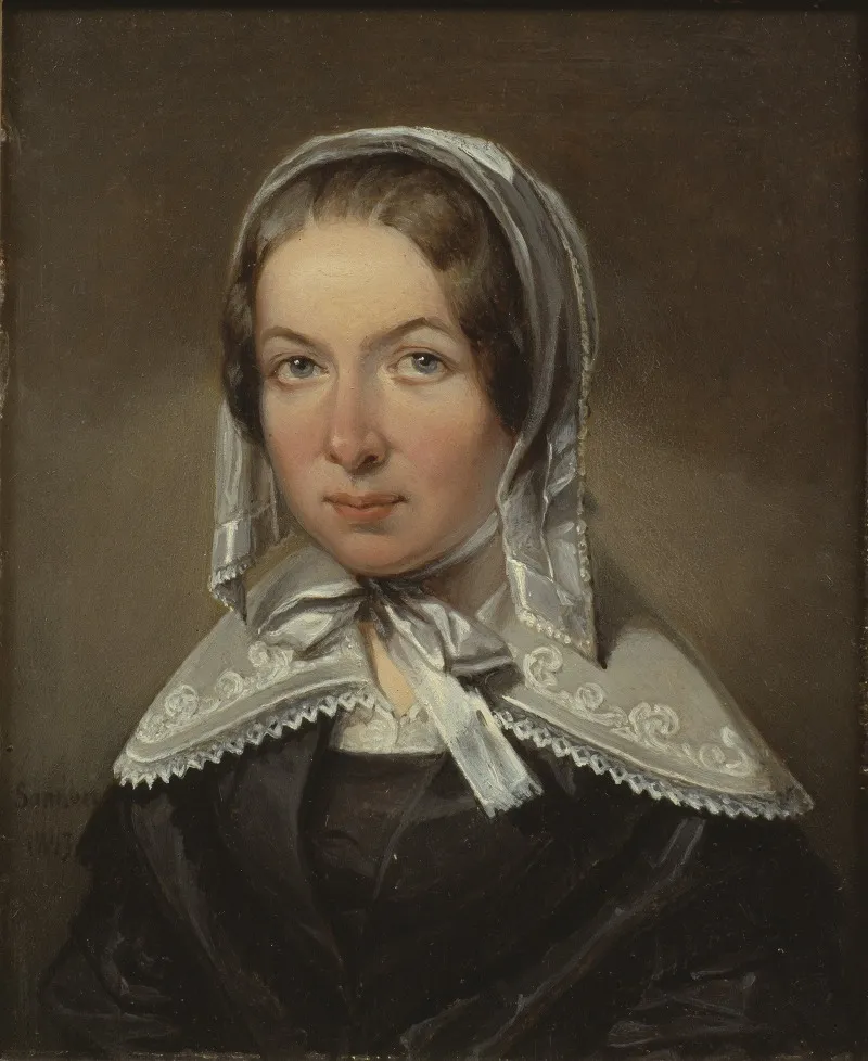 Fredrika Bremer 1801 1865 Wall Art by Johan Gustaf Sandberg - High-Resolution Digital Print
