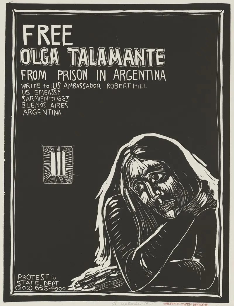 Free Olga Talamante From Prison In Argentina Wall Art by Rachael Romero - High-Resolution Digital Print