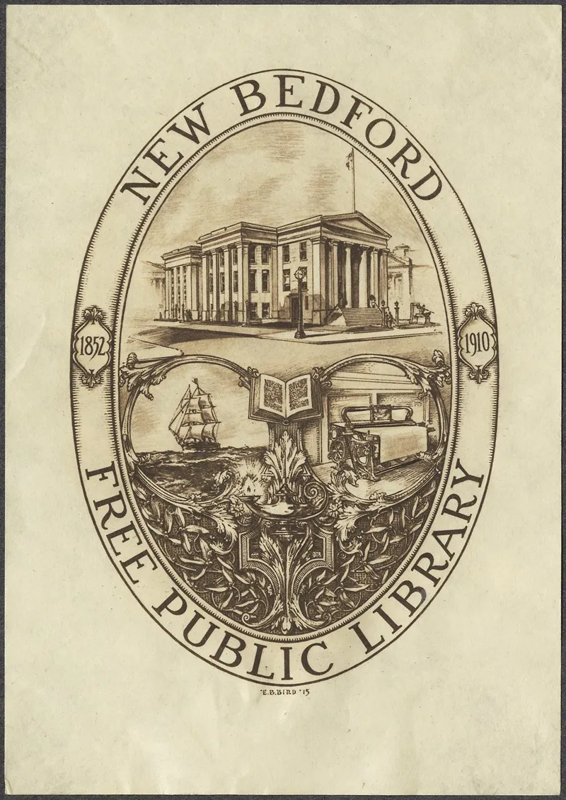 Free Public Library New Bedford Mass Wall Art by Elisha Brown Bird - High-Resolution Digital Print