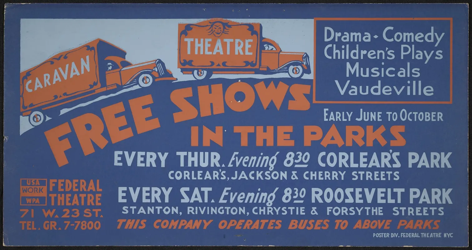 Free Shows In The Park 2 Wall Art by Anonymous - High-Resolution Digital Print