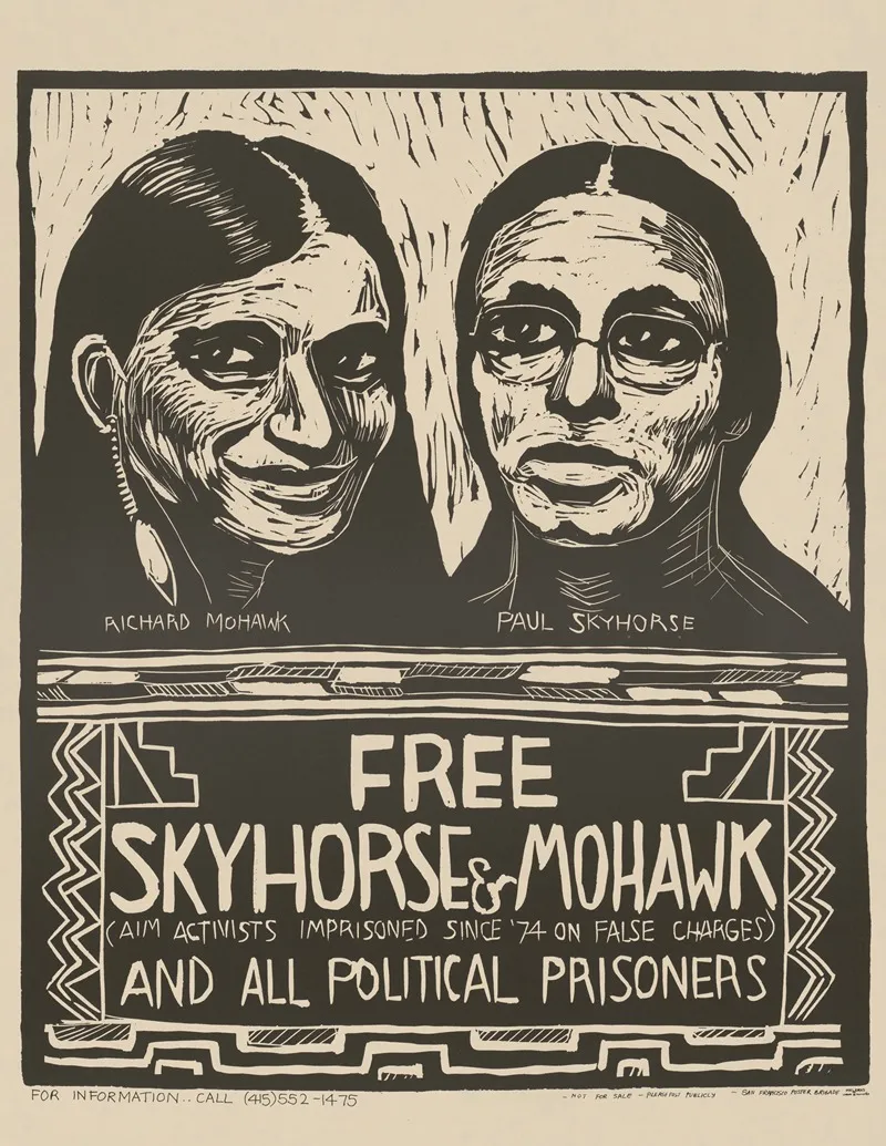 Free Skyhorse And Mohawk And All Political Prisoners Wall Art by Rachael Romero - High-Resolution Digital Print