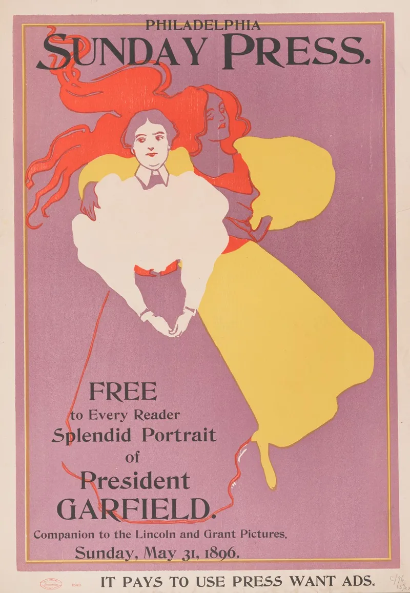 Free To Every Reader Splendid Portrait Of President Garfield Wall Art by George Reiter Brill - High-Resolution Digital Print