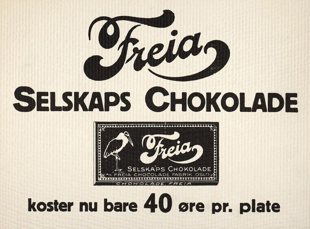 Freia Selskaps Chokolade Koster Nu Bare 40 Ore Pr Plate