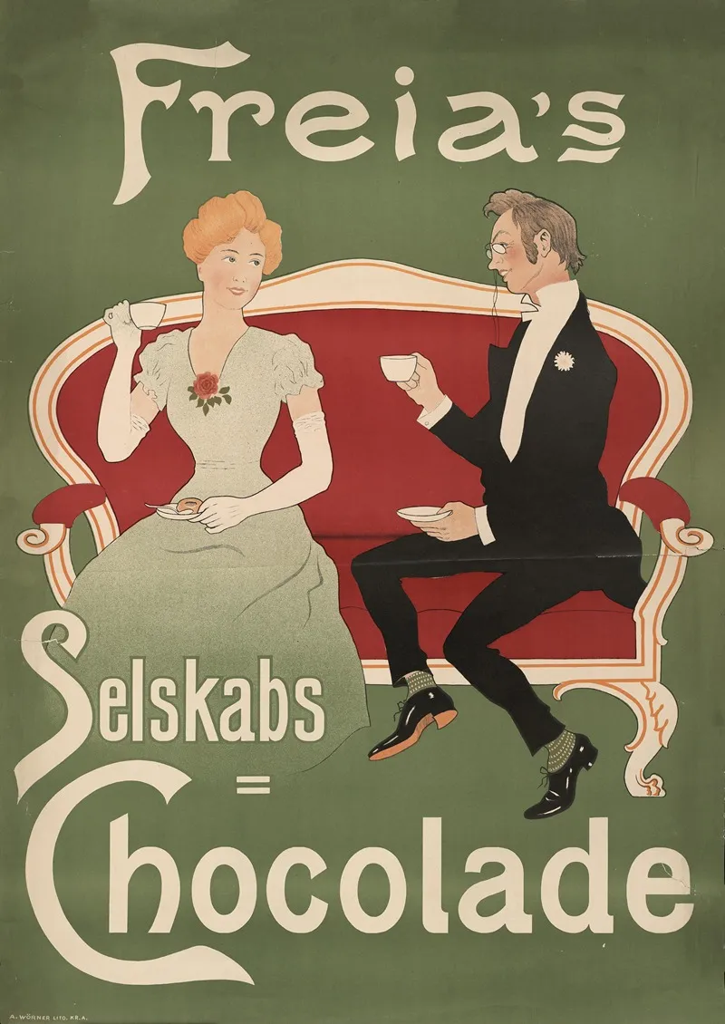 Freias Selskabschocolade Wall Art by Othar Holmboe - High-Resolution Digital Print