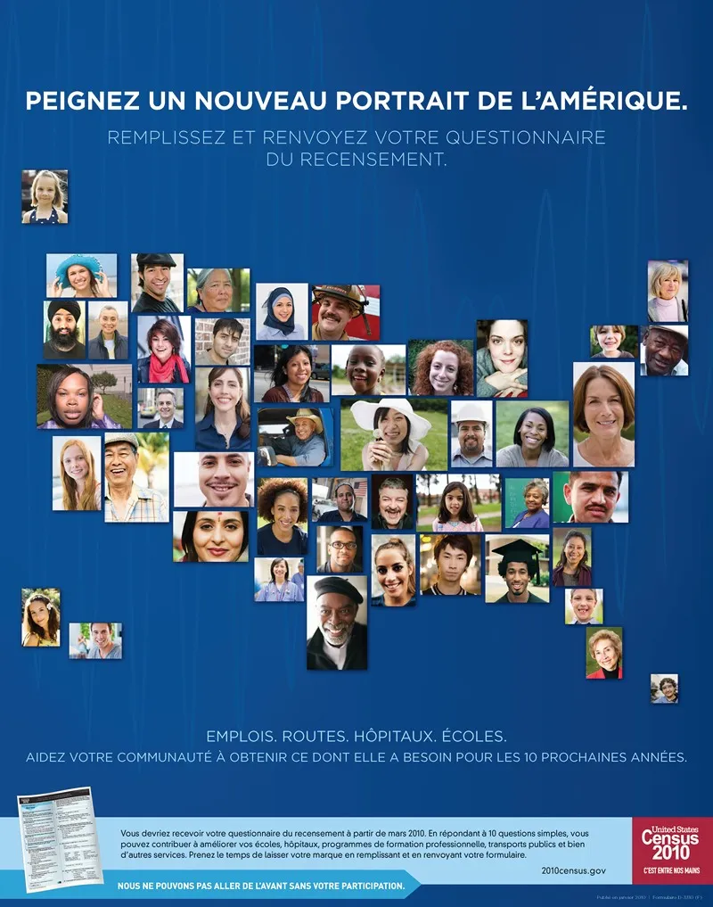 French Action Poster by Bureau of the Census - High-Resolution Digital Print