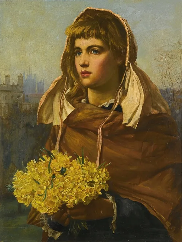 Fresh Flowers From The Country Wall Art by Valentine Cameron Prinsep - High-Resolution Digital Print