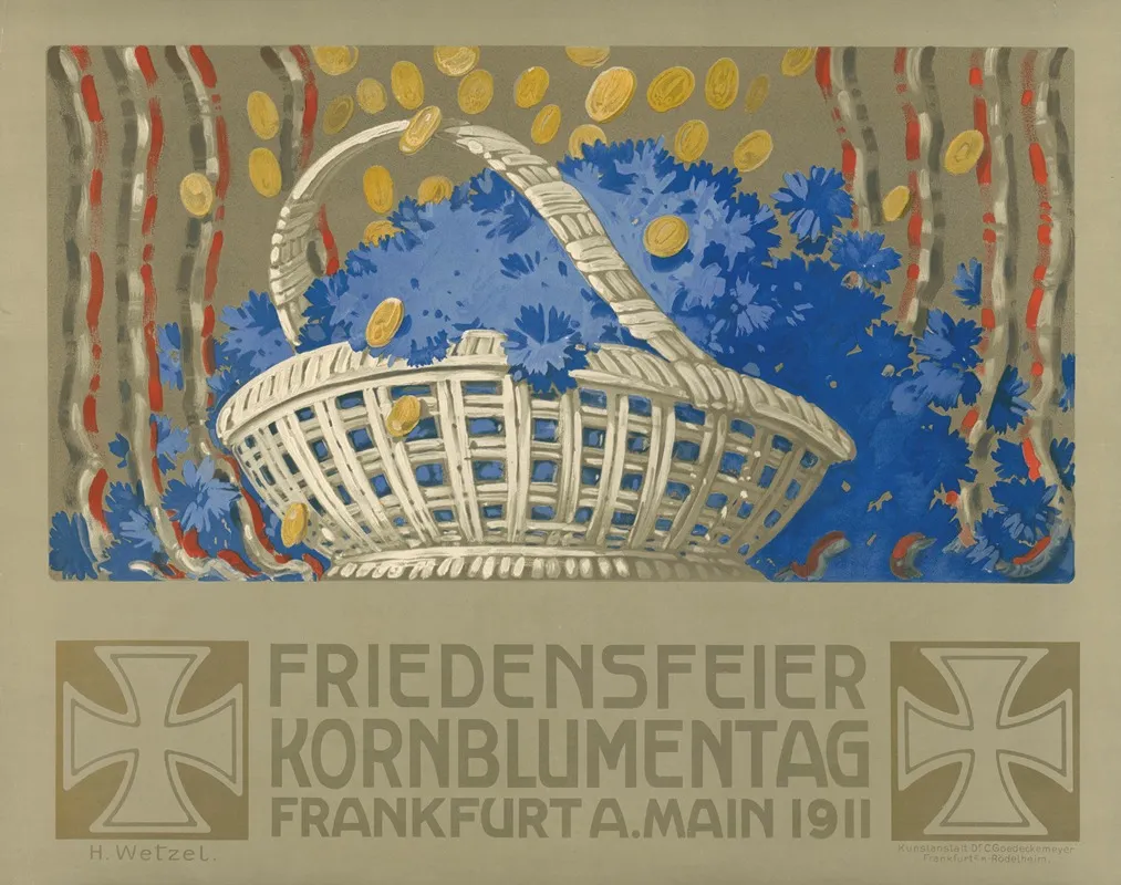 Friedensfeier Kornblumentag Frankfurt A Main 1911 Wall Art by Heinz Wetzel - High-Resolution Digital Print
