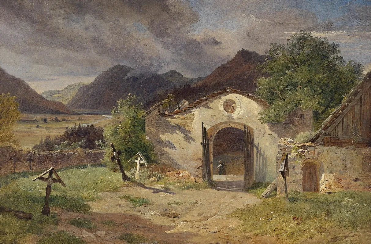 Friedhof Im Salzkammergut Wall Art by Franz Xaver Reinhold - High-Resolution Digital Print