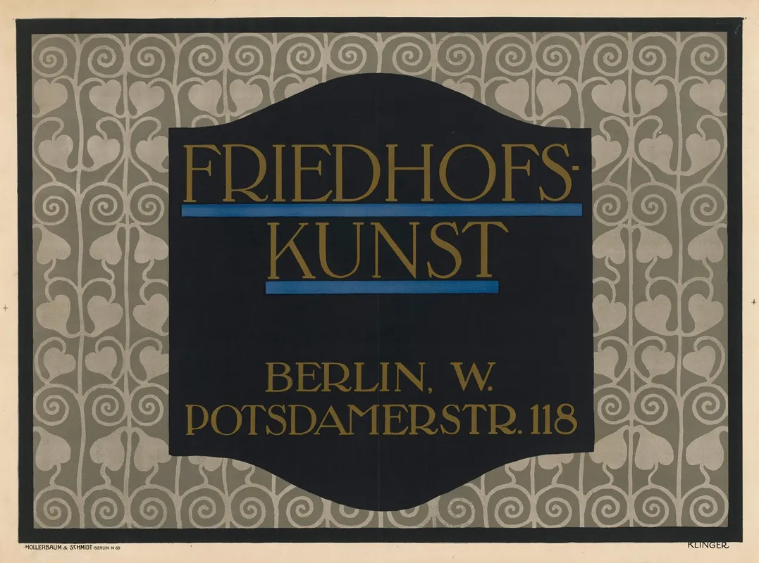 Friedhofskunst Wall Art by Julius Klinger - High-Resolution Digital Print