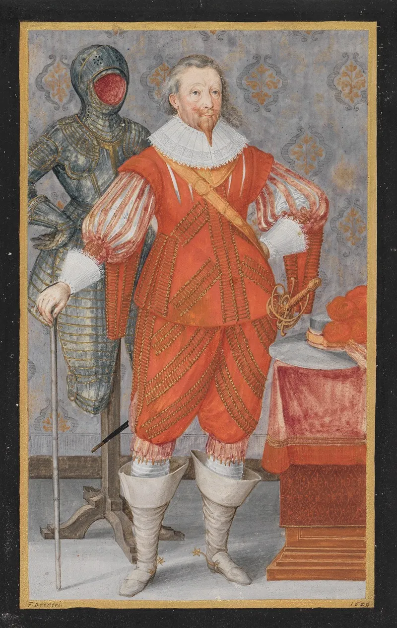 Friedrich Graf Von Solms Rodelheim In Ganzer Figur Wall Art by Friedrich Brentel - High-Resolution Digital Print
