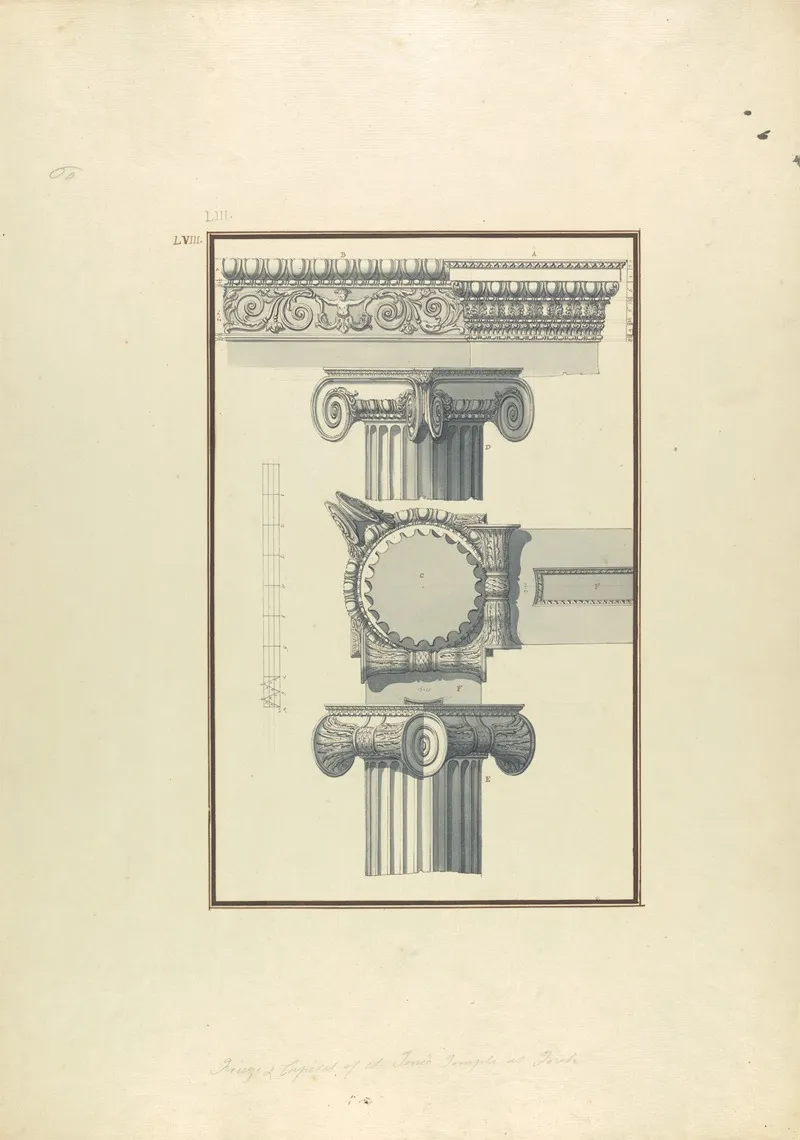 Frieze And Capital Of The Ionic Temple At Toreh