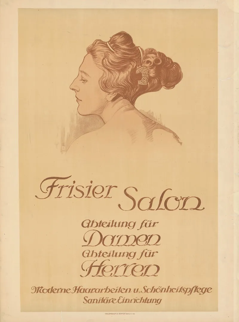 Frisier Salon Abteilung Fur Damen Und Herren Wall Art by Hollerbaum & Schmidt - High-Resolution Digital Print