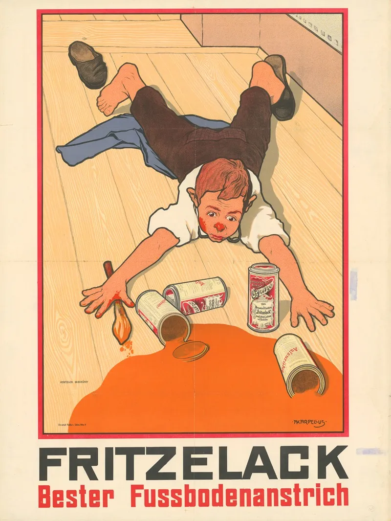 Fritzelack Bester Fusboden Anstrich Wall Art by Adolf Karpellus - High-Resolution Digital Print