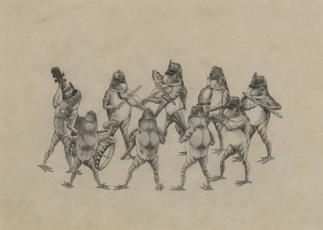 Frog Band Wall Art by Palmer Cox - High-Resolution Digital Print