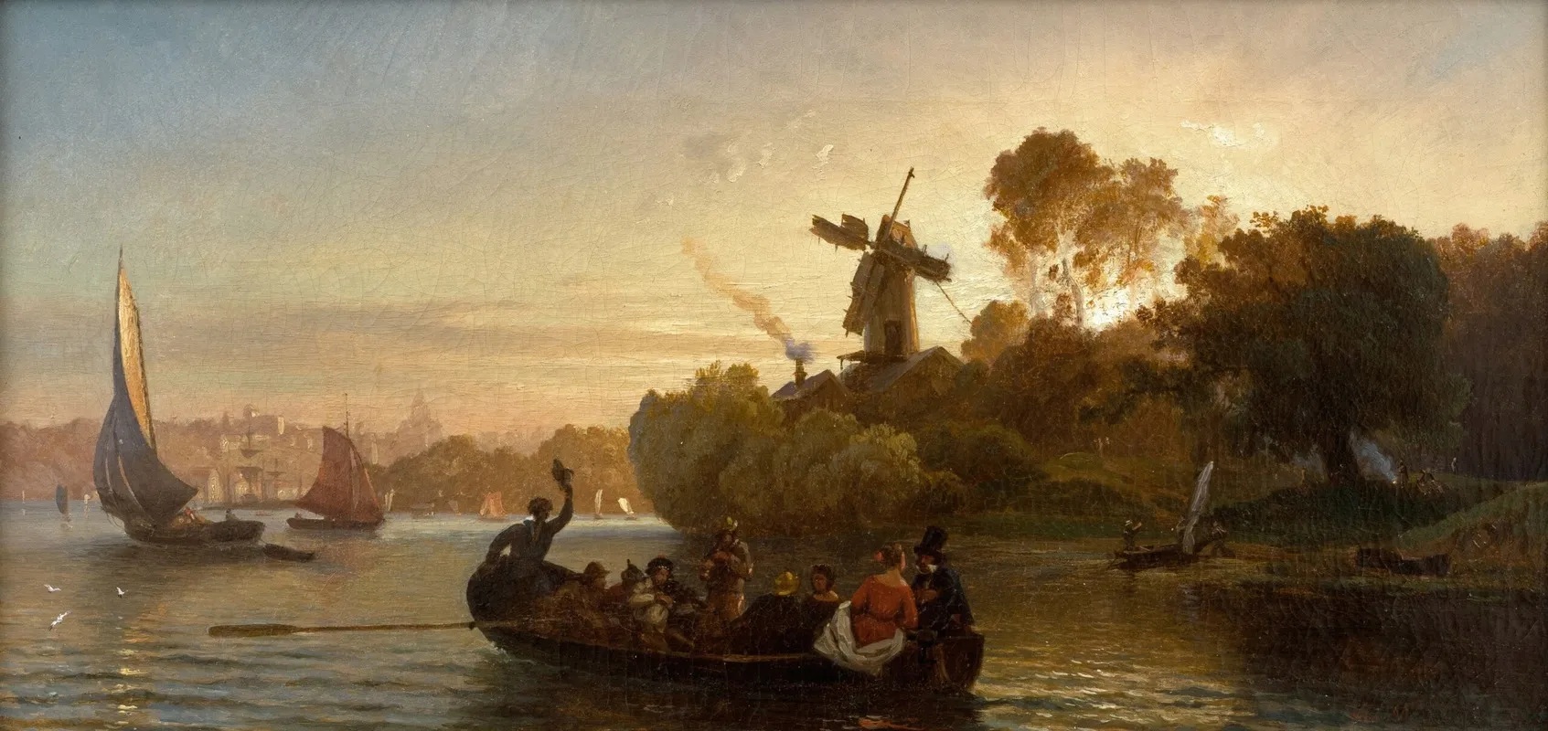 Frohliche Abendgesellschaft Im Hafen Von Stockholm