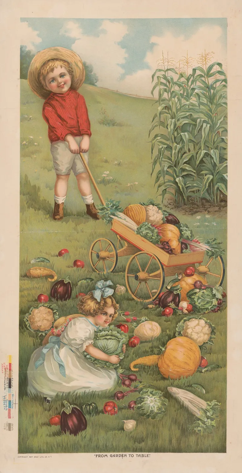 From Garden To Table Wall Art by Gray Litho. Co - High-Resolution Digital Print