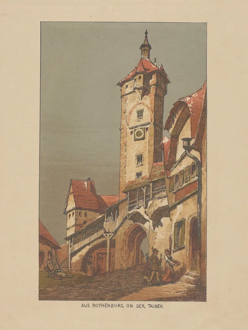 From Rothenburg Wall Art by Heinrich Otto Irmann - High-Resolution Digital Print