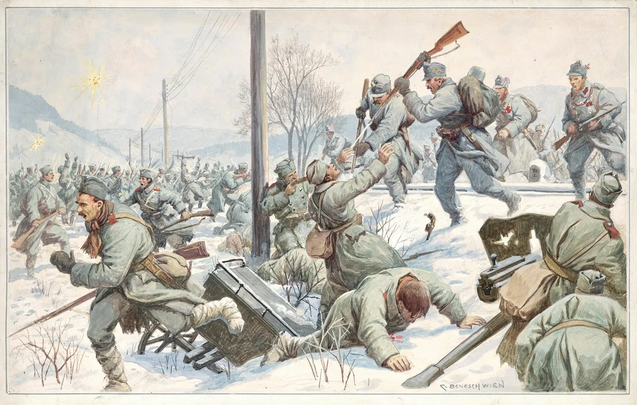 From The Battles In The Carpathians Memories From The Trenches Pl 3 Wall Art by Carl Benesch - High-Resolution Digital Print