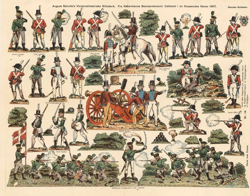 From The Bombardment Of Copenhagen The Attack In Classens Have 1807 Danish Soldiers Wall Art by August Schultz - High-Resolution Digital Print