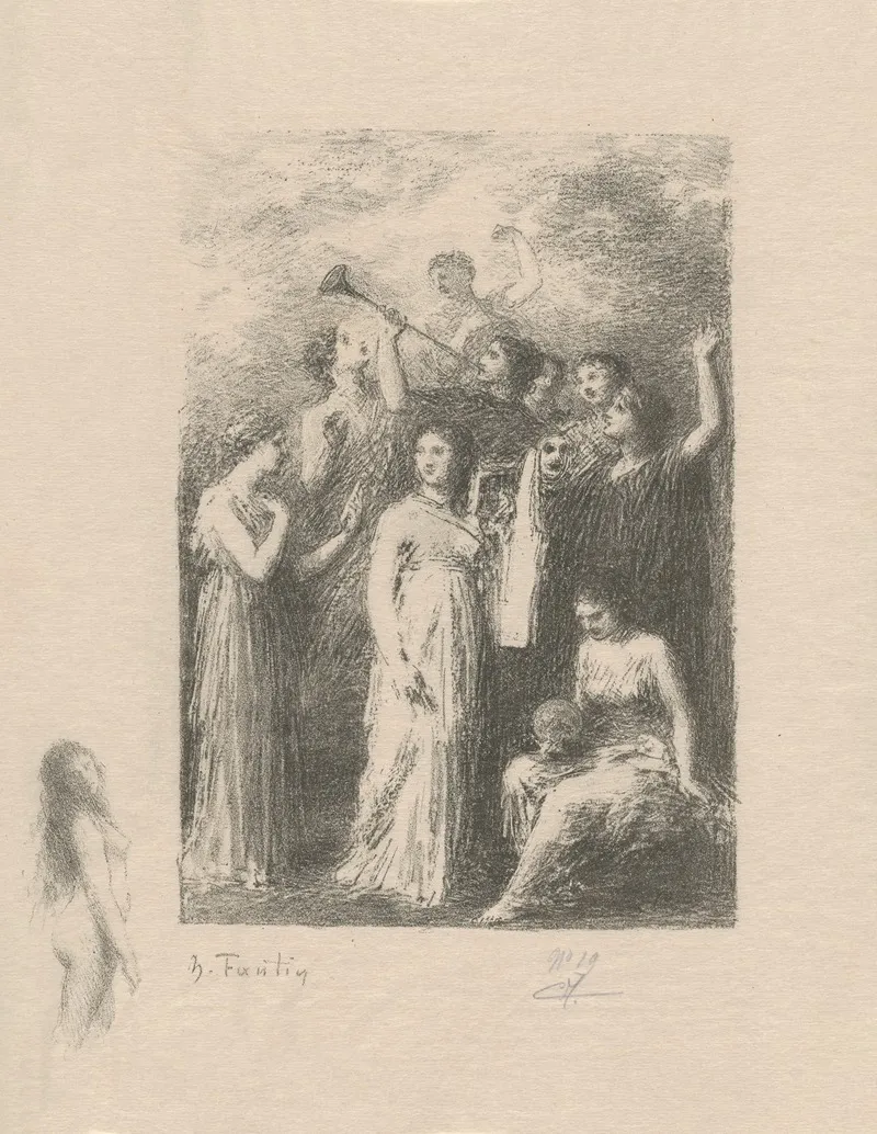 Frontispice Laveugle Wall Art by Henri Fantin-Latour - High-Resolution Digital Print